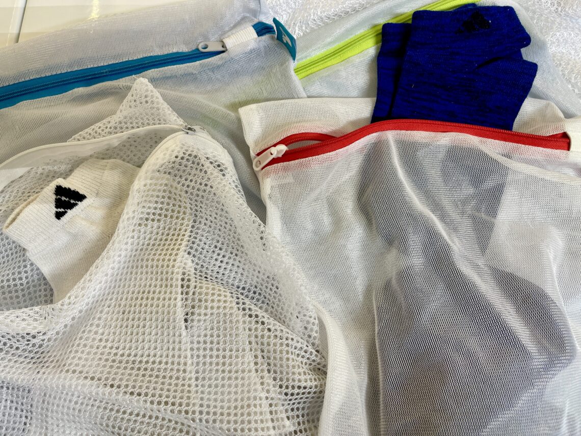 Mesh laundry bags for sorting