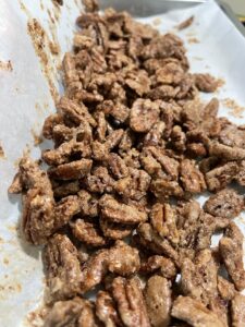 Separate nuts using parchment paper