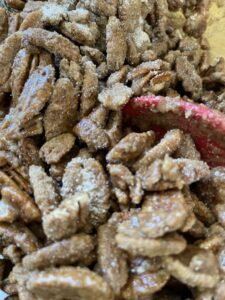 sugar coating added to cinnamon nuts