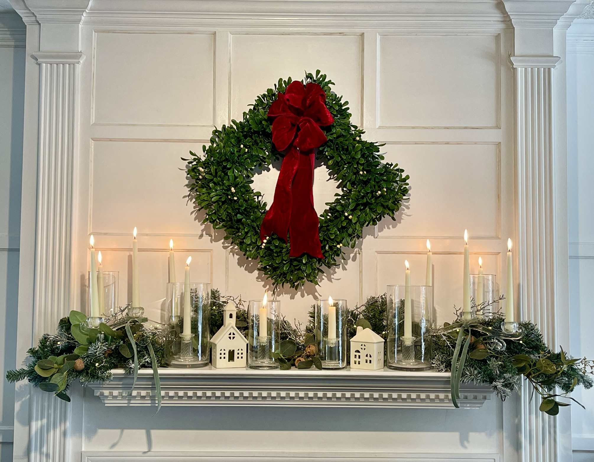 Christmas mantel 2024