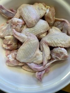 chicken wings before cutting apart