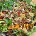 grilled chicken salad in a bowl