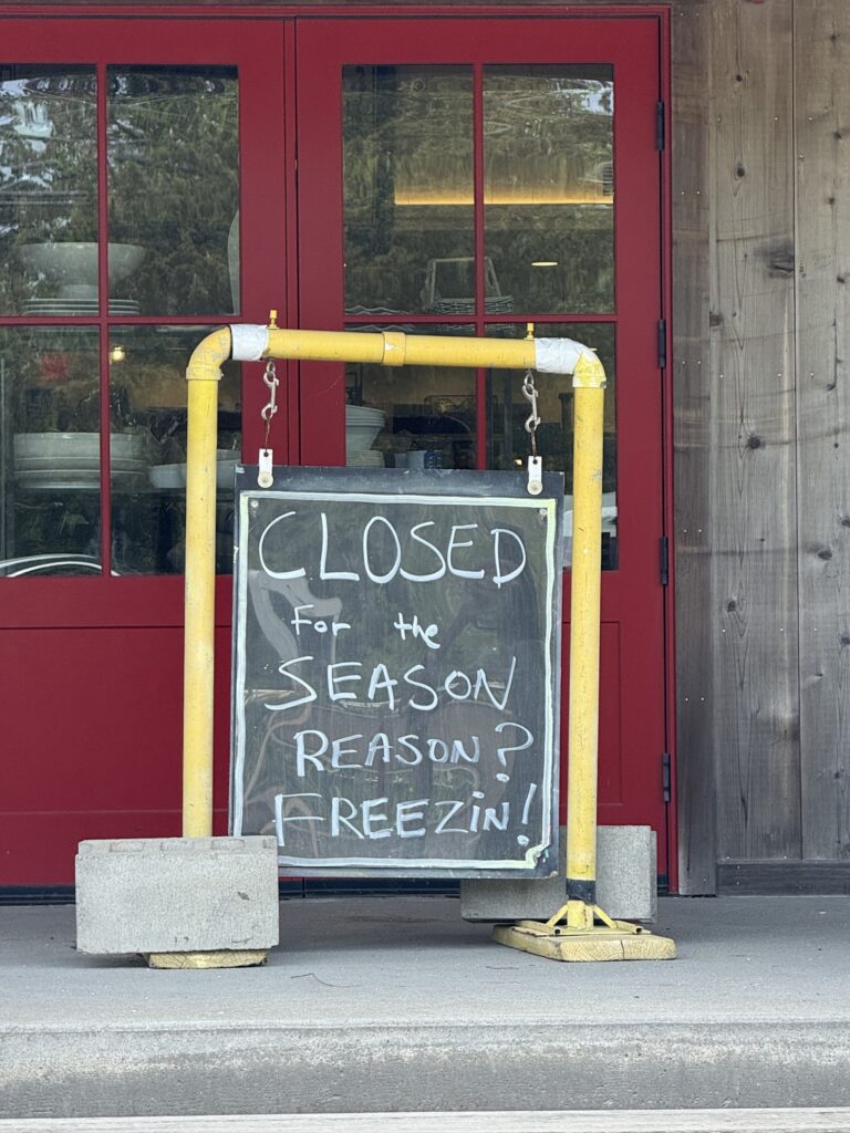 Martha's Vineyard May closed sign