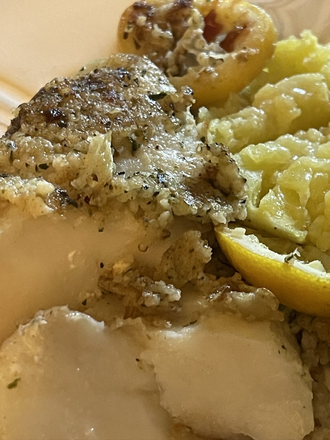 Plated Lemon Italian Cod