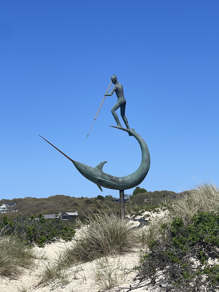 sculputure on Menemsha Harbor Martha's Vineyard