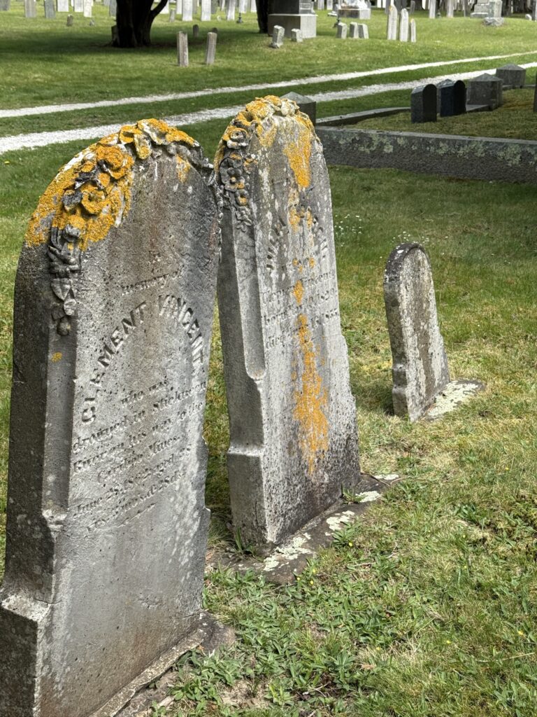 Edgartown headstones in cemetery