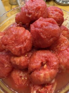 peeled and cored tomatoes ready to can diced tomatoes