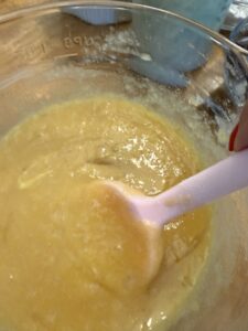 wet mixture for double chocolate zucchini bread