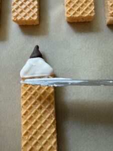 straighten the end of the pencil point with a knife