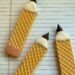 finished back to school pencil cookies