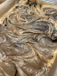 marbleize the brownies