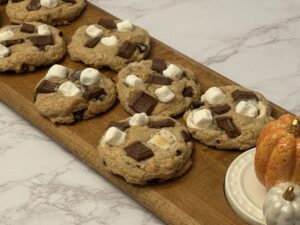 tray of s'more cookies