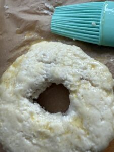egg wash added to bagels