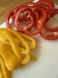 bell pepper slices to serve with taco ring