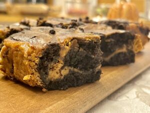 Pumpkin cream cheese brownies