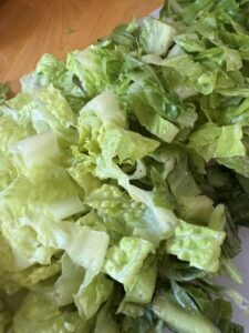 chopped lettuce for taco ring topping