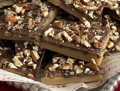 tray of English toffee