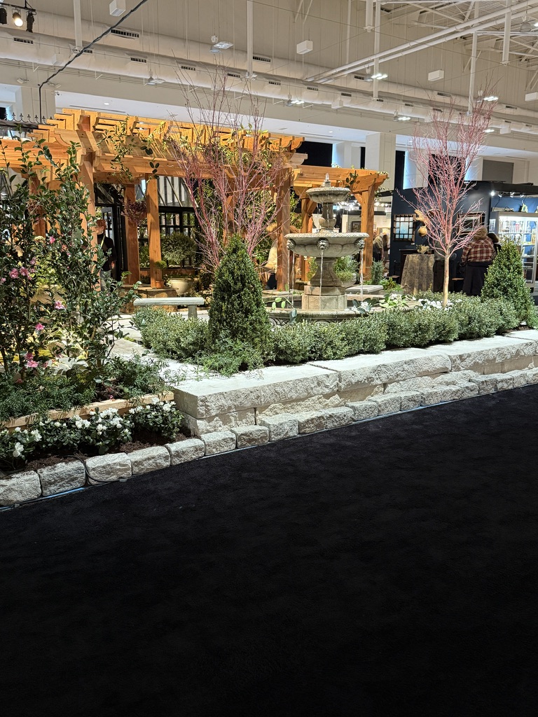 Garden in front of the Hartley greenhouse at the Antiques & Garden Show in Nashville