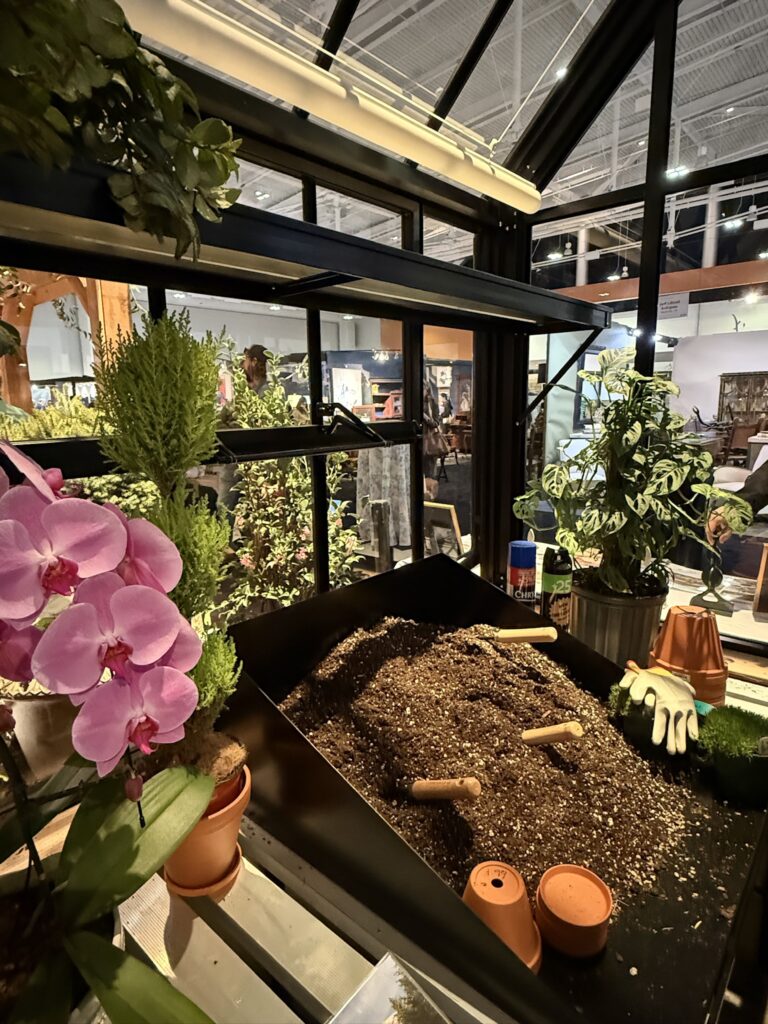 potting area of the Hartley greenhouse at the Antiques & Garden Show in Nashville 2026