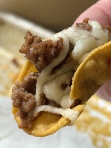 folded chips into tiny tacos