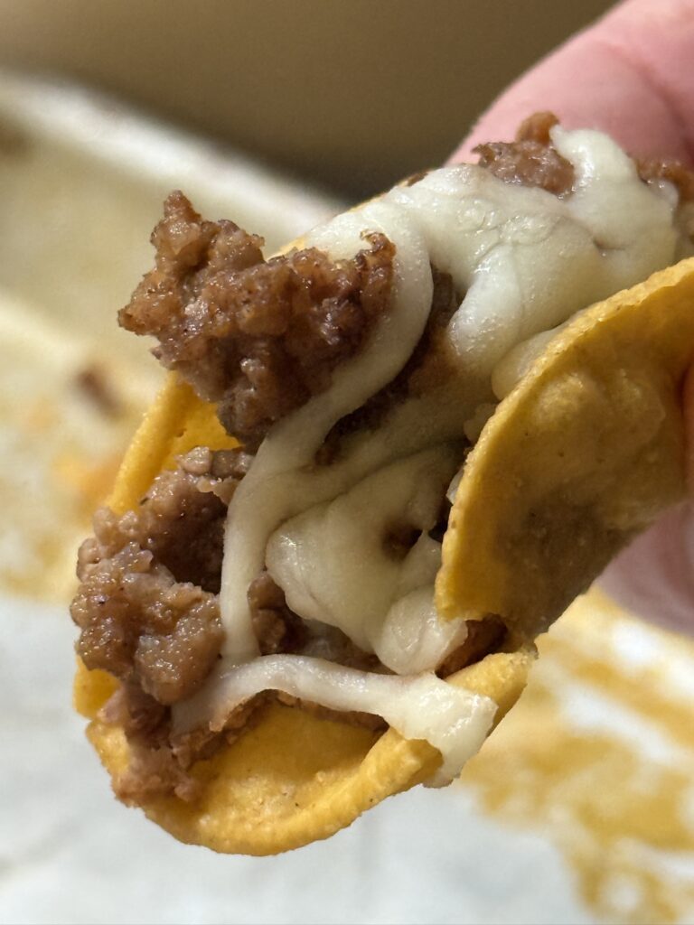 folded chips into tiny tacos