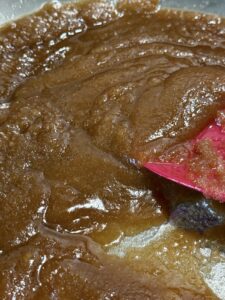 melting brown sugar, butter and cinnamon for bananas foster