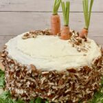 carrot cake with carrots and nuts