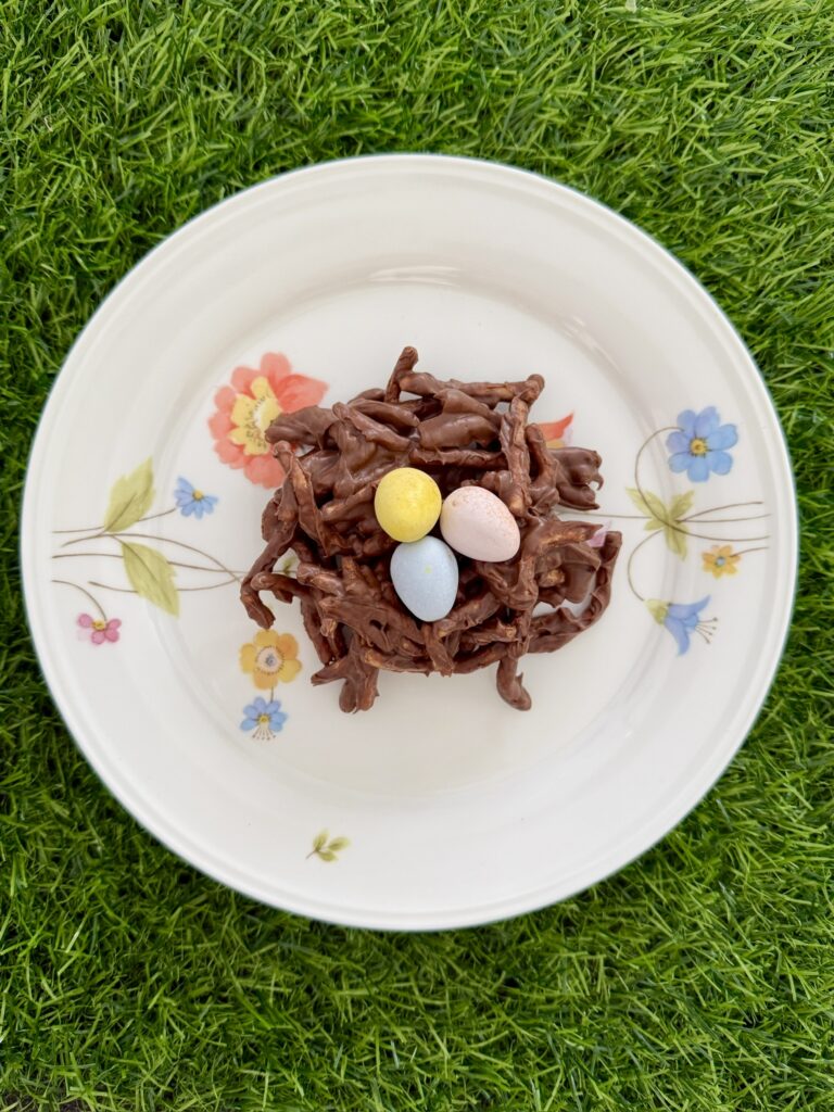 Chocolate Cadbury Egg Bird Nests on china
