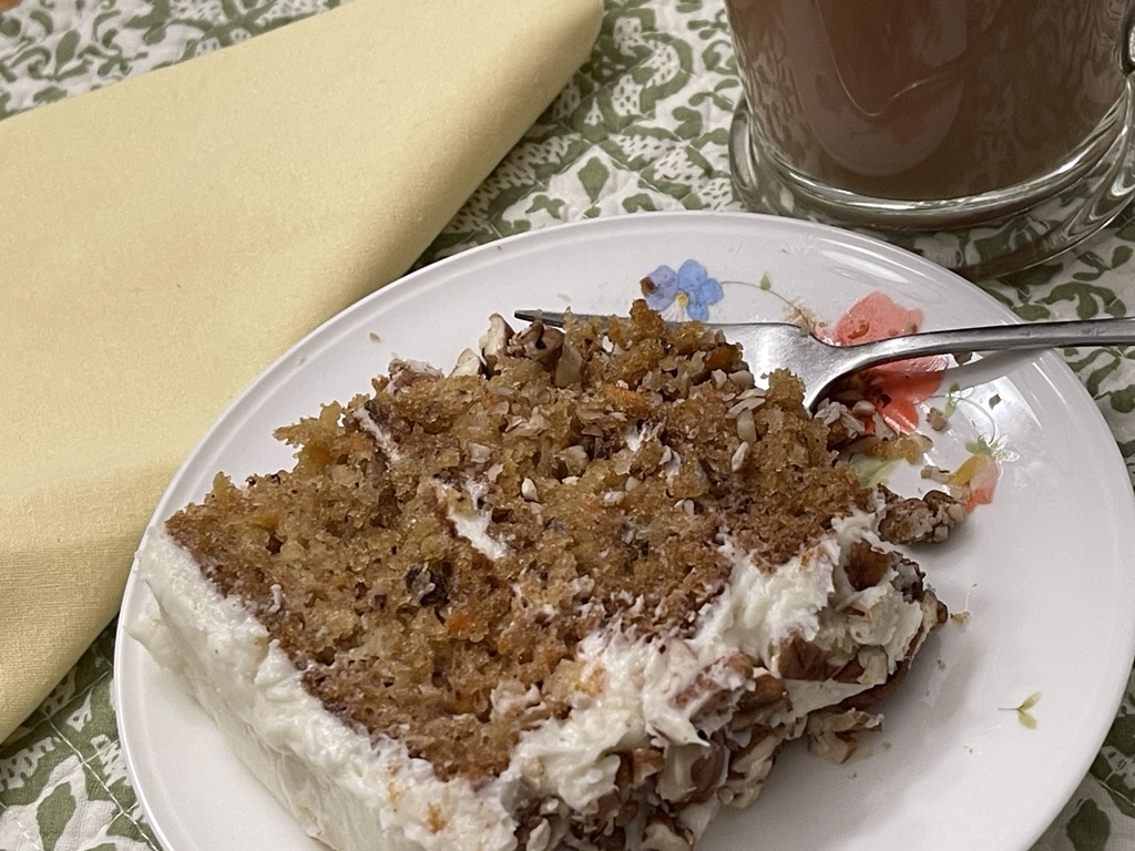 slice of carrot cake
