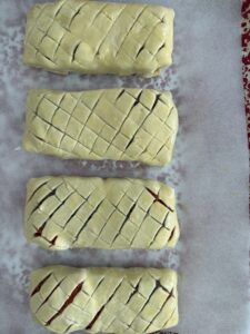 cross hatched Salmon Wellington
