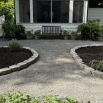 back centered AI inspired garden area