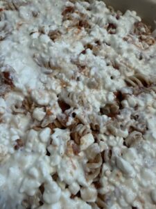 cottage cheese layer added to rotini lasagna
