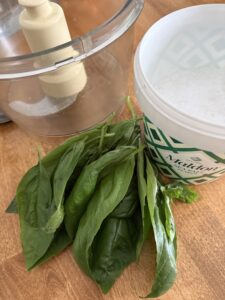2 ingredients for basil salt