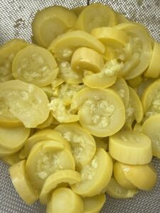 drained, cooked yellow summer squash