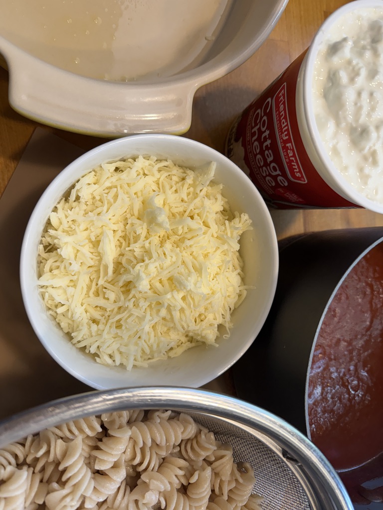 ingredients for rotini lasagna