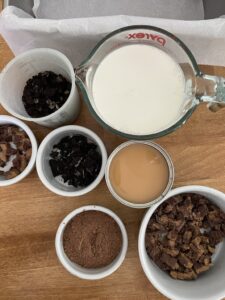 ingredients for chocolate peanut butter ice cream