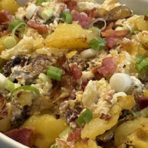 Smashed baked potato salad