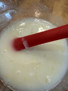 Mixed glaze for lemon zucchini bars