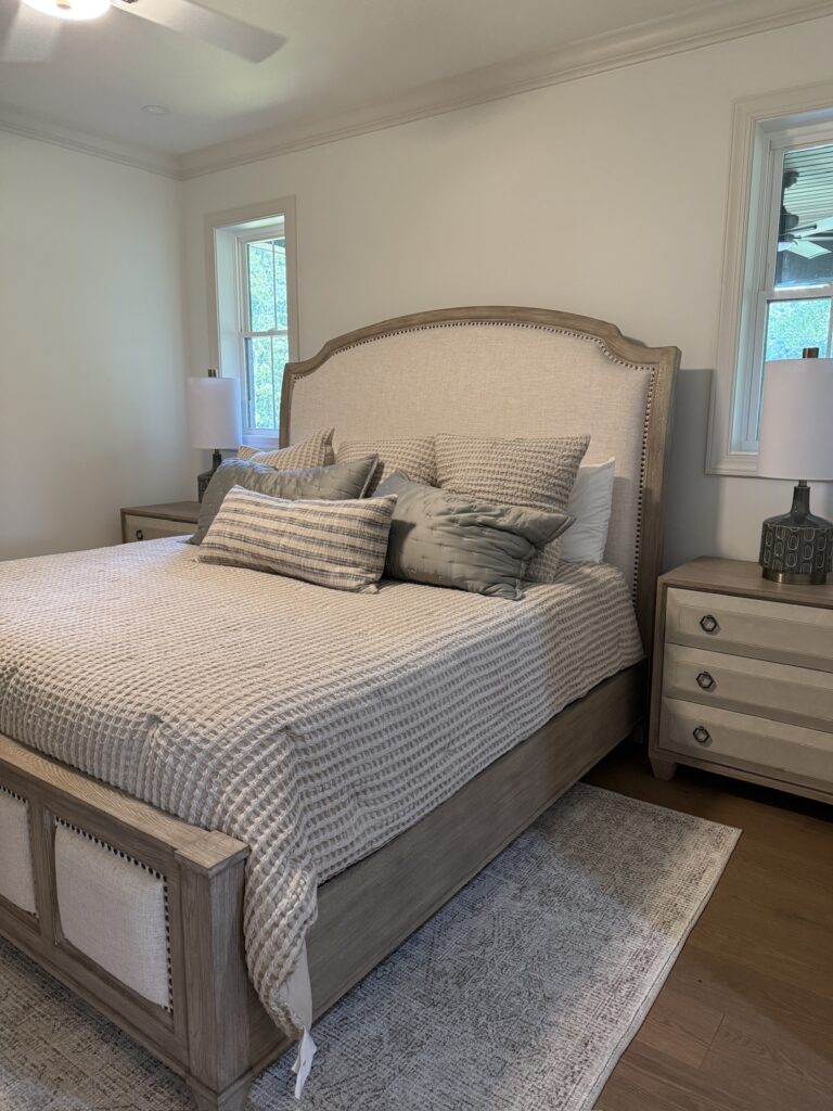 primary suite bed in the 2026 St. Jude's Dream Home