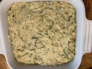 spread batter in a 9 x 9 pan