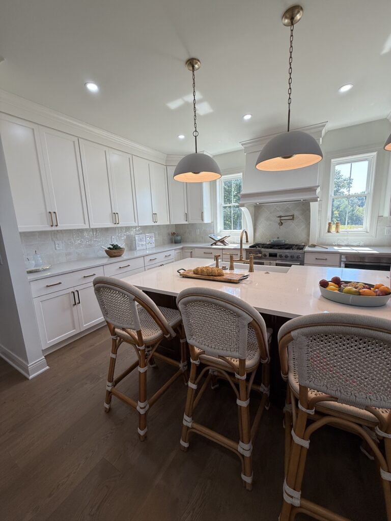 Area of kitchen with island seating