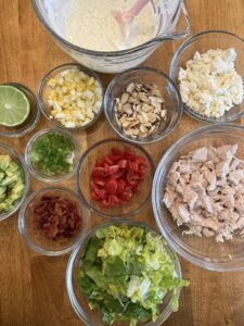 ingredients for Stacked Cobb Salad