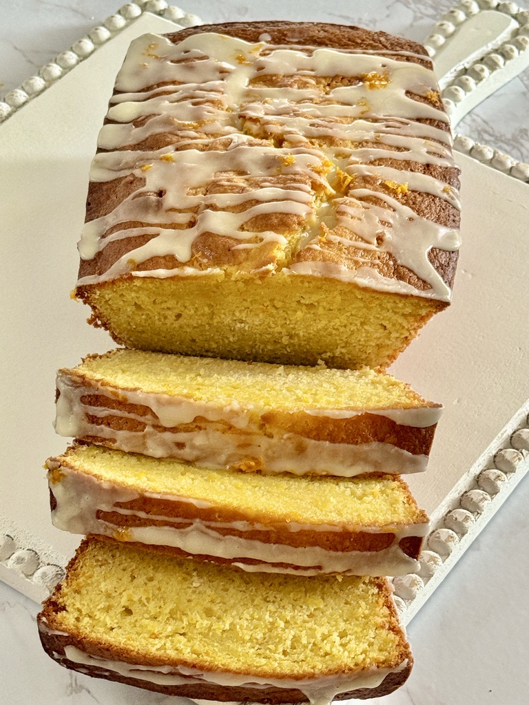 sliced orange loaf blender cake