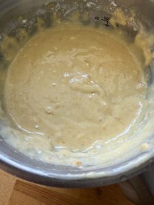 added dry ingredients to blender for orange cake