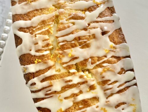 whole orange loaf cake glazed