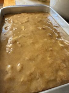glazed caramel apple cake
