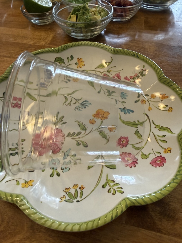 plastic solo cup and salad plate