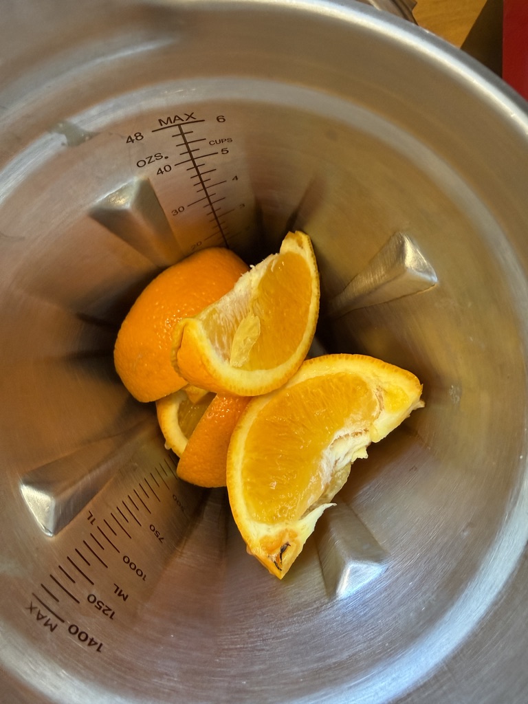 add orange to a blender